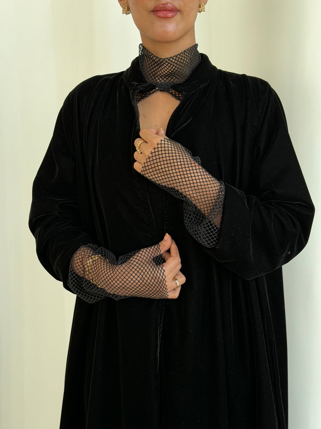 Black Loom Dress with Abaya