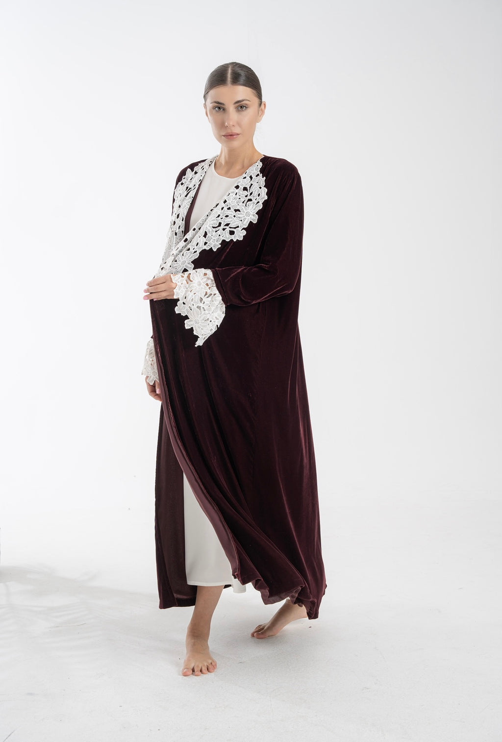 Burgundy Aura Abaya