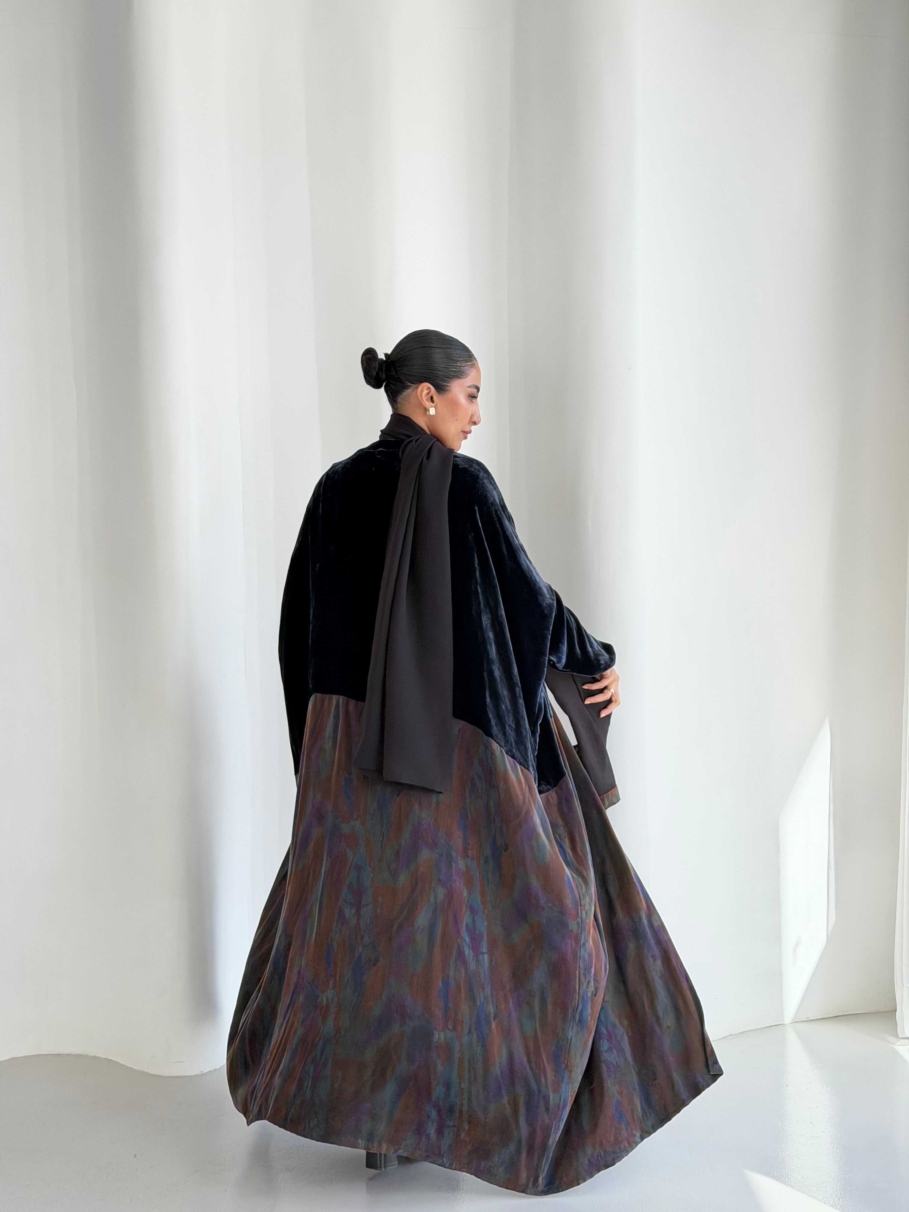 Purple Blend Loom Abaya