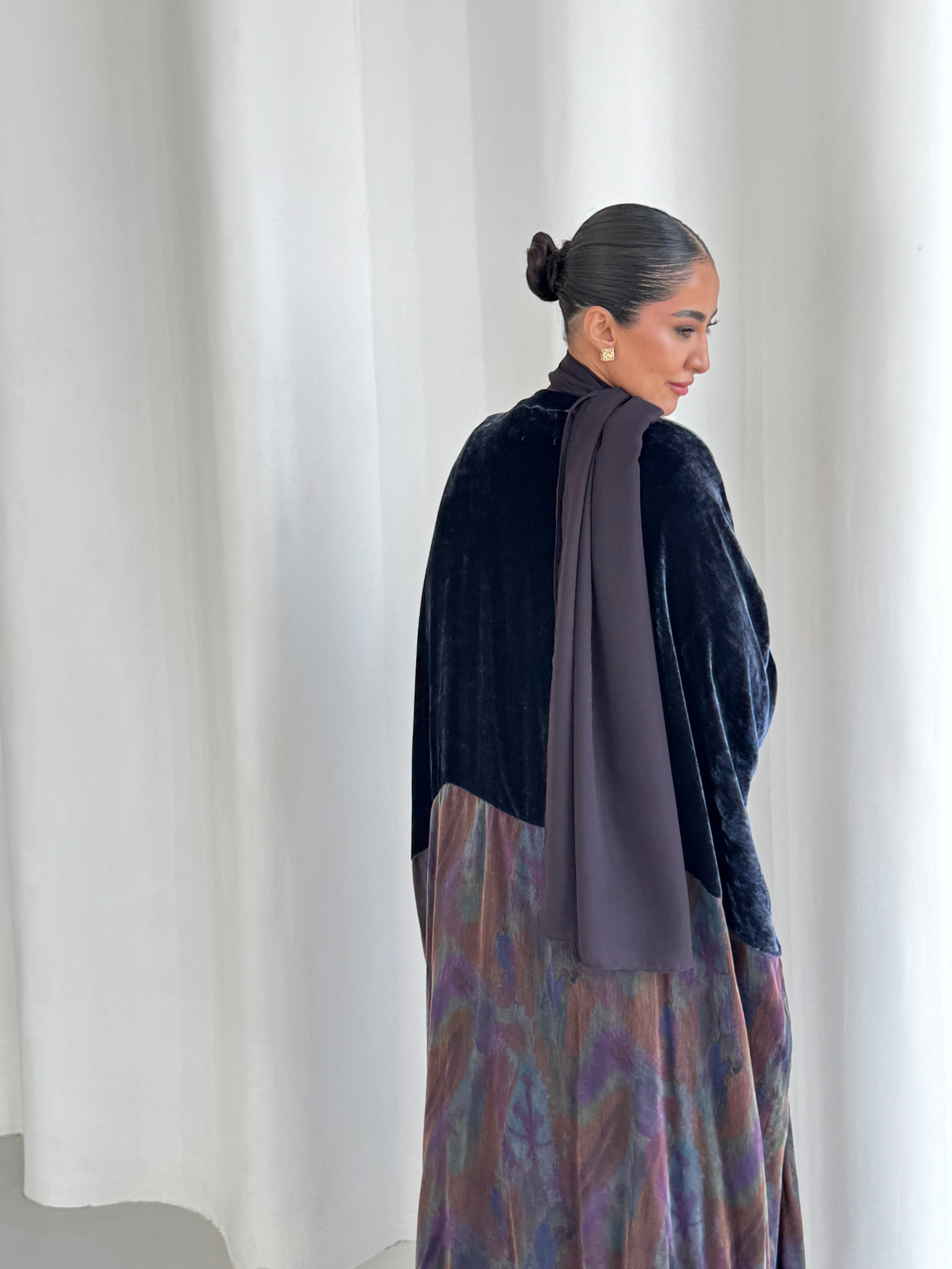 Purple Blend Loom Abaya