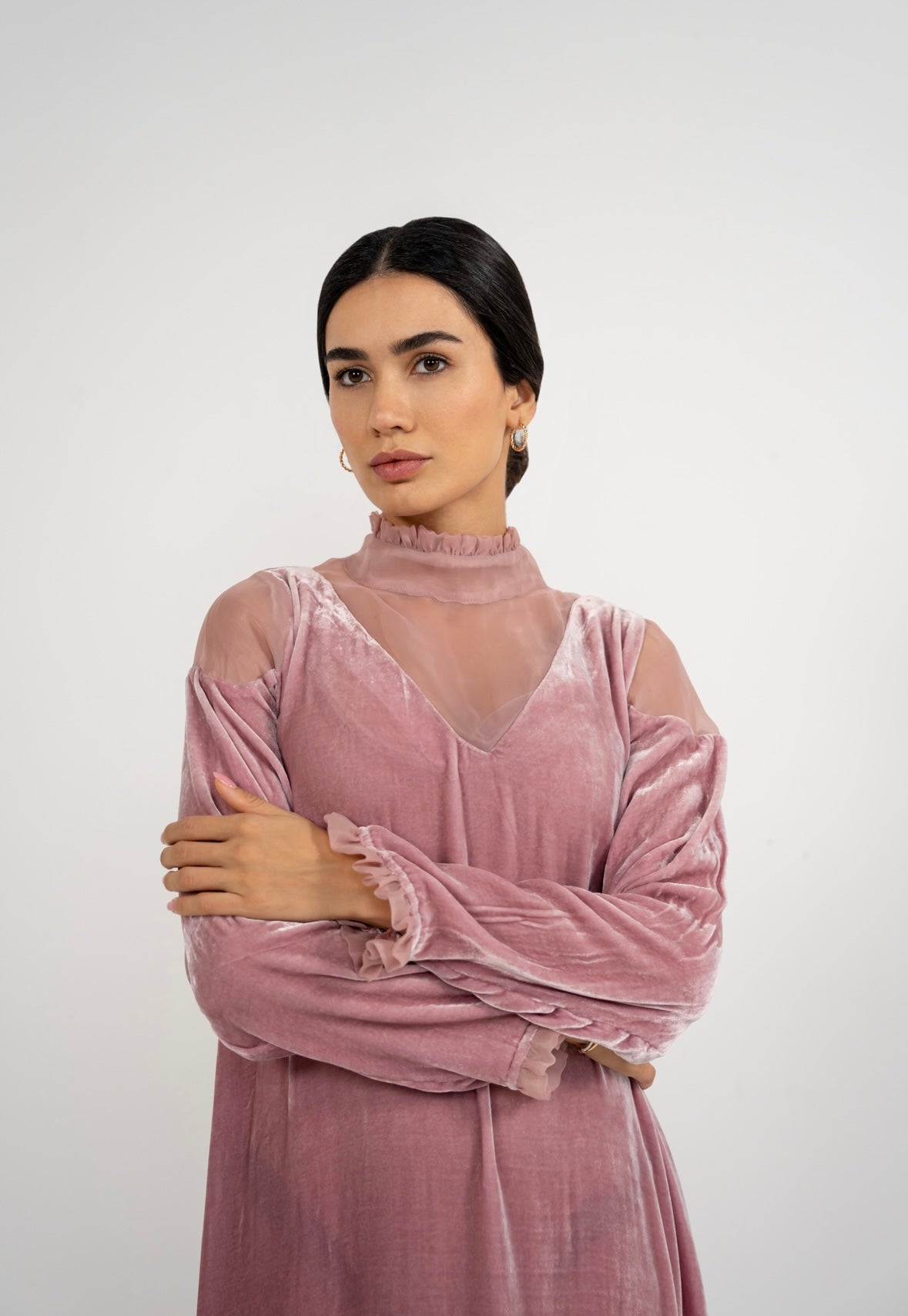 Orchid Velvet Loom Dress