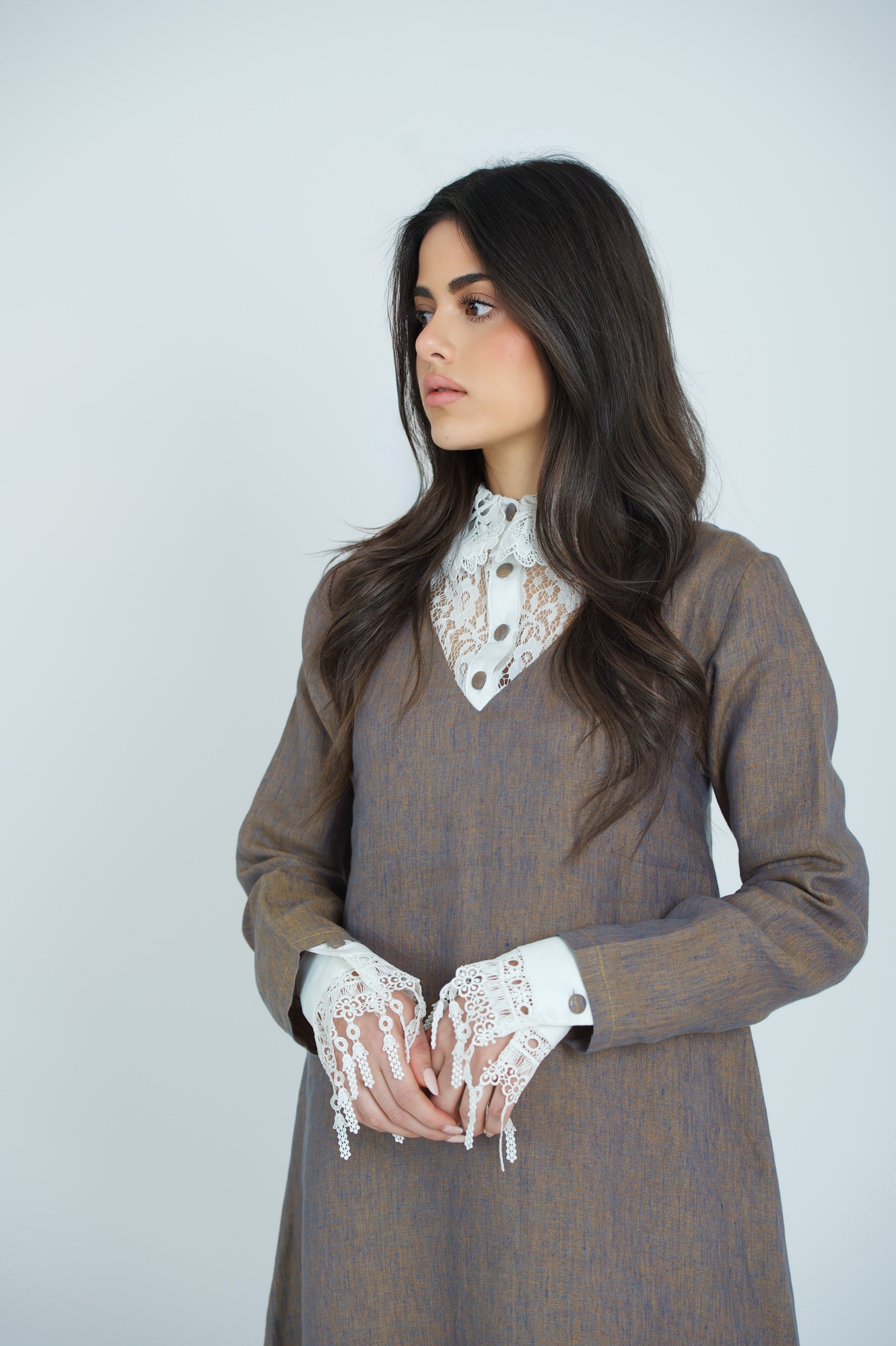 Midnight Linen Dress