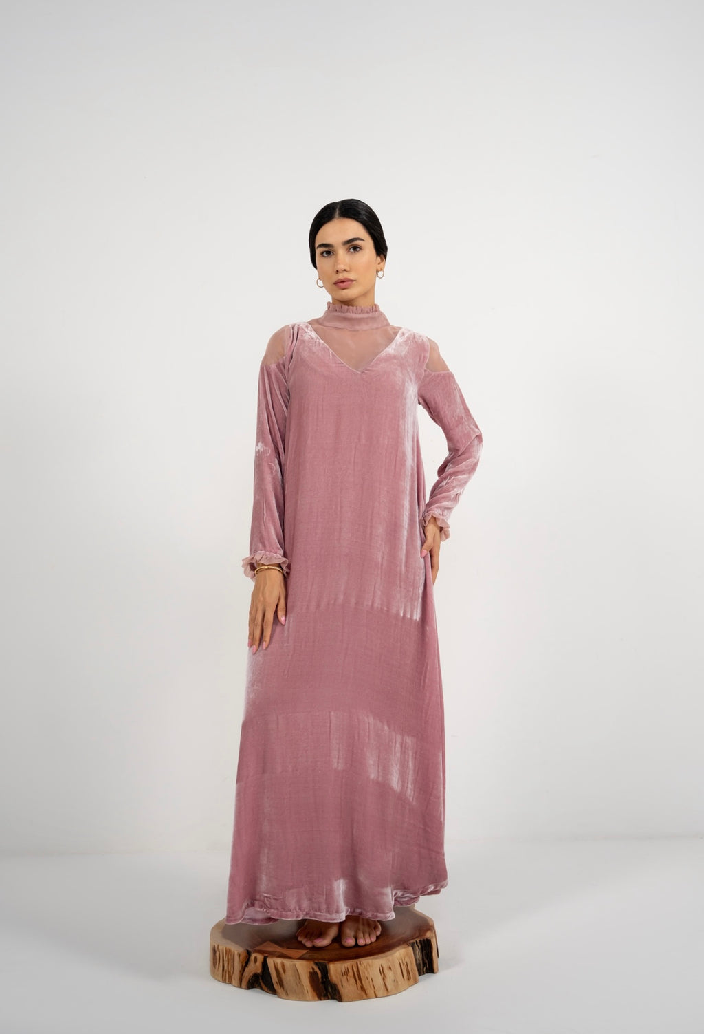 Orchid Velvet Loom Dress