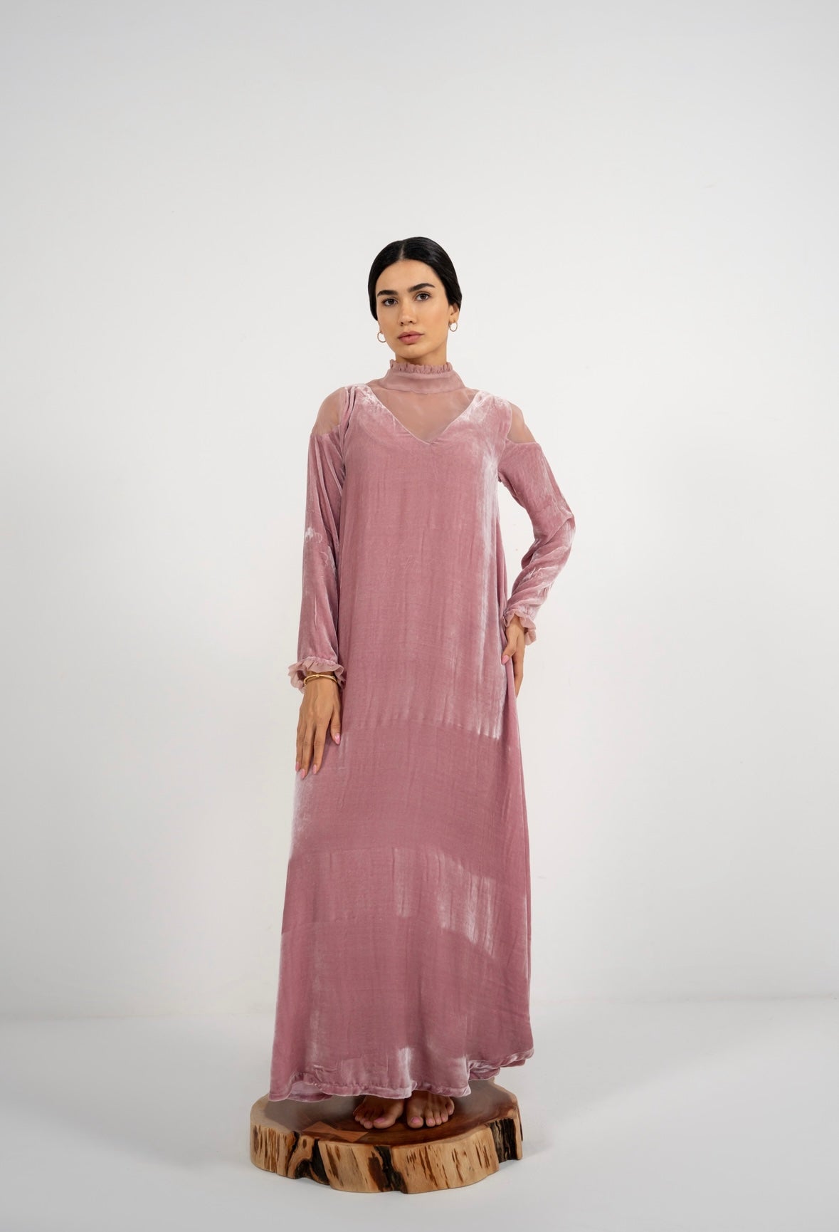 Orchid Velvet Loom Dress