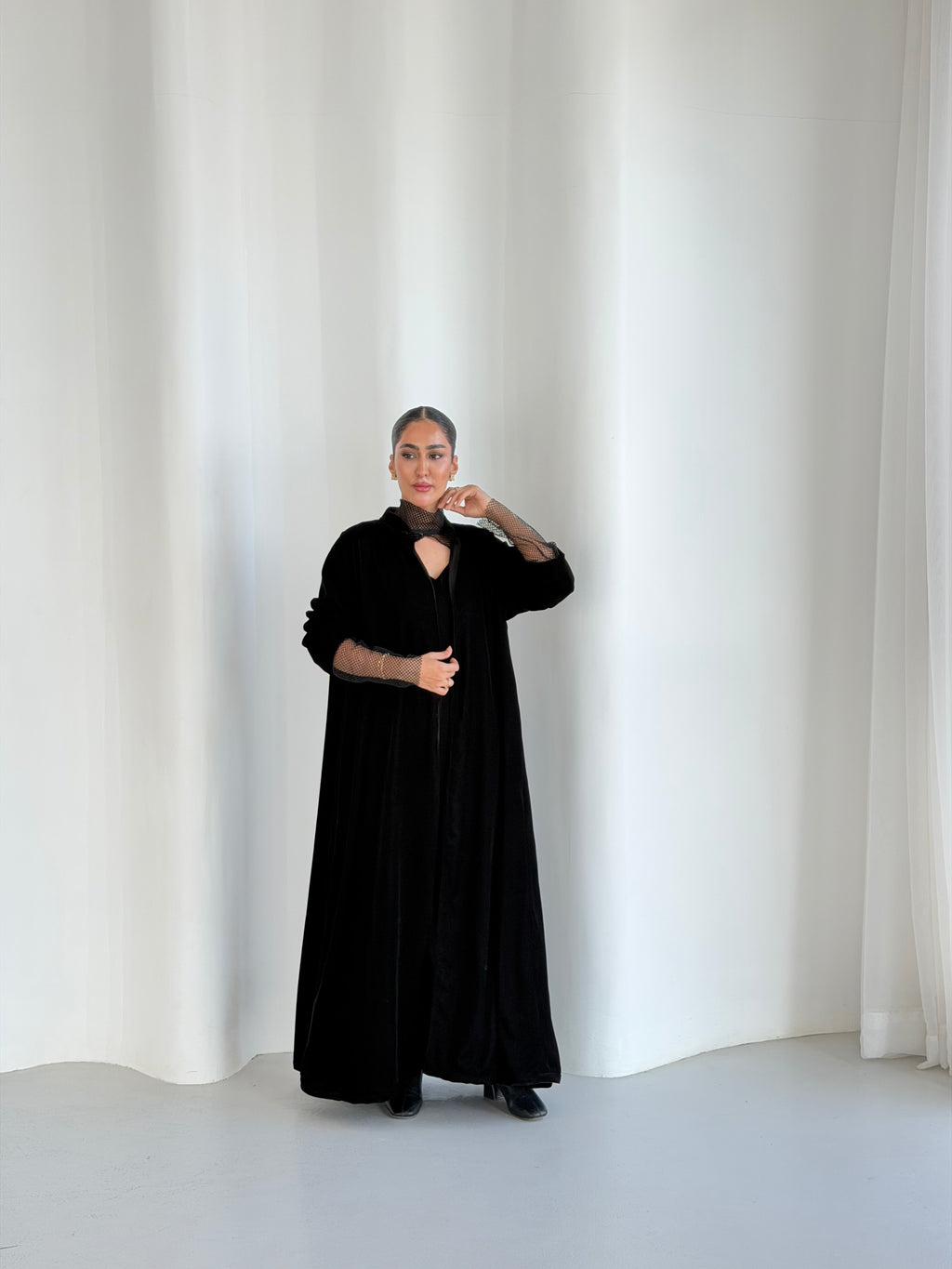 Black Loom Dress with Abaya