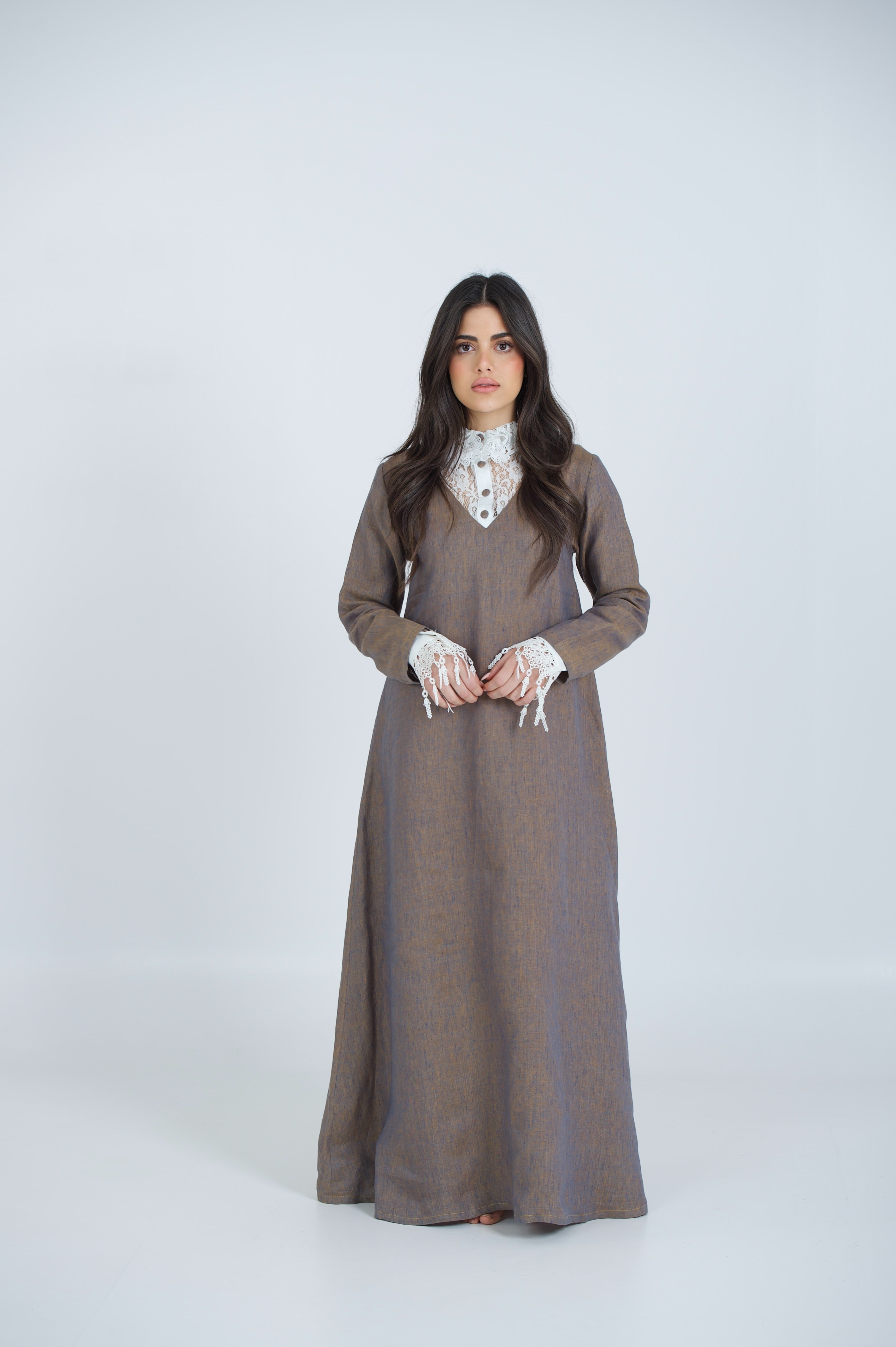 Midnight Linen Dress