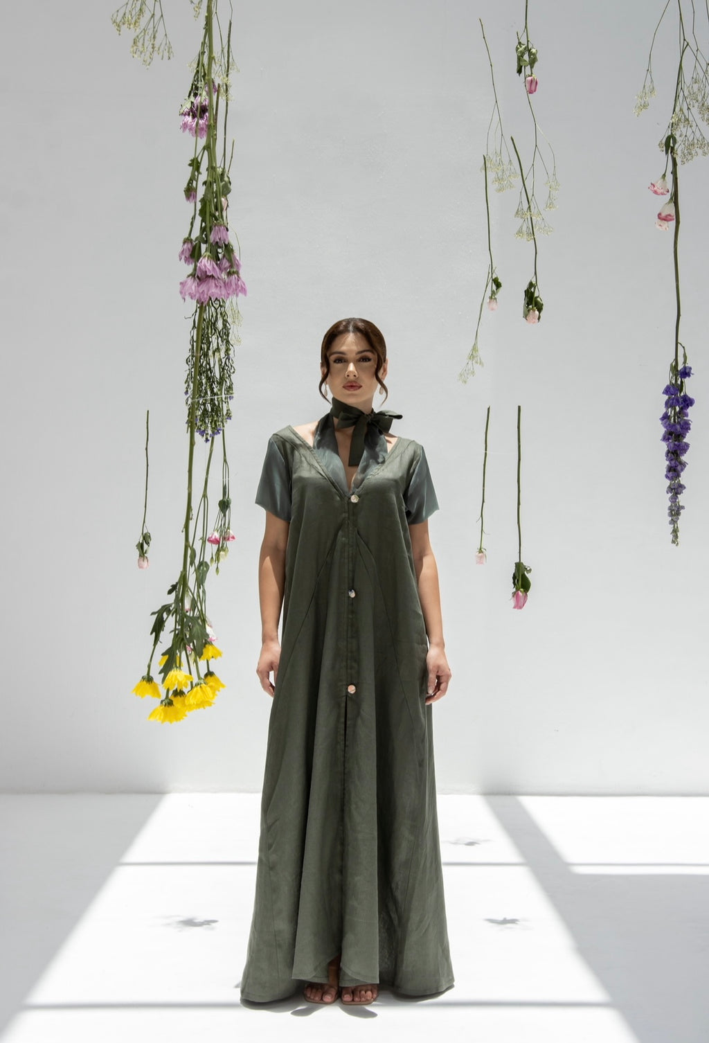 Olive Bloom Dress