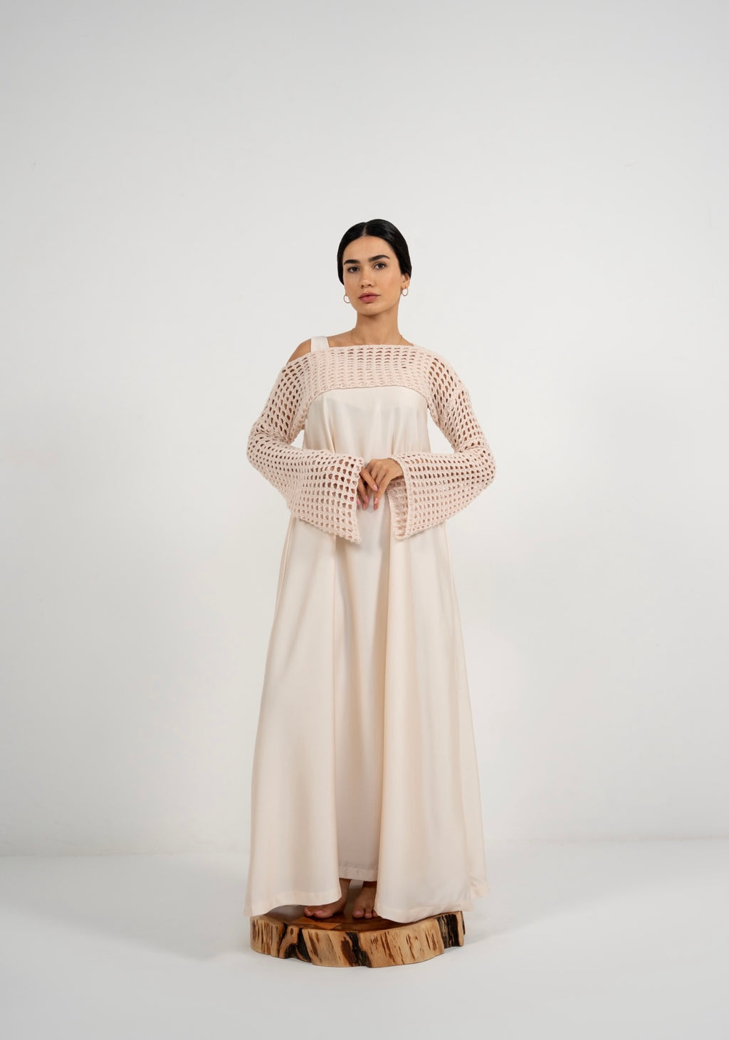 Crochet Beige Loom Dress