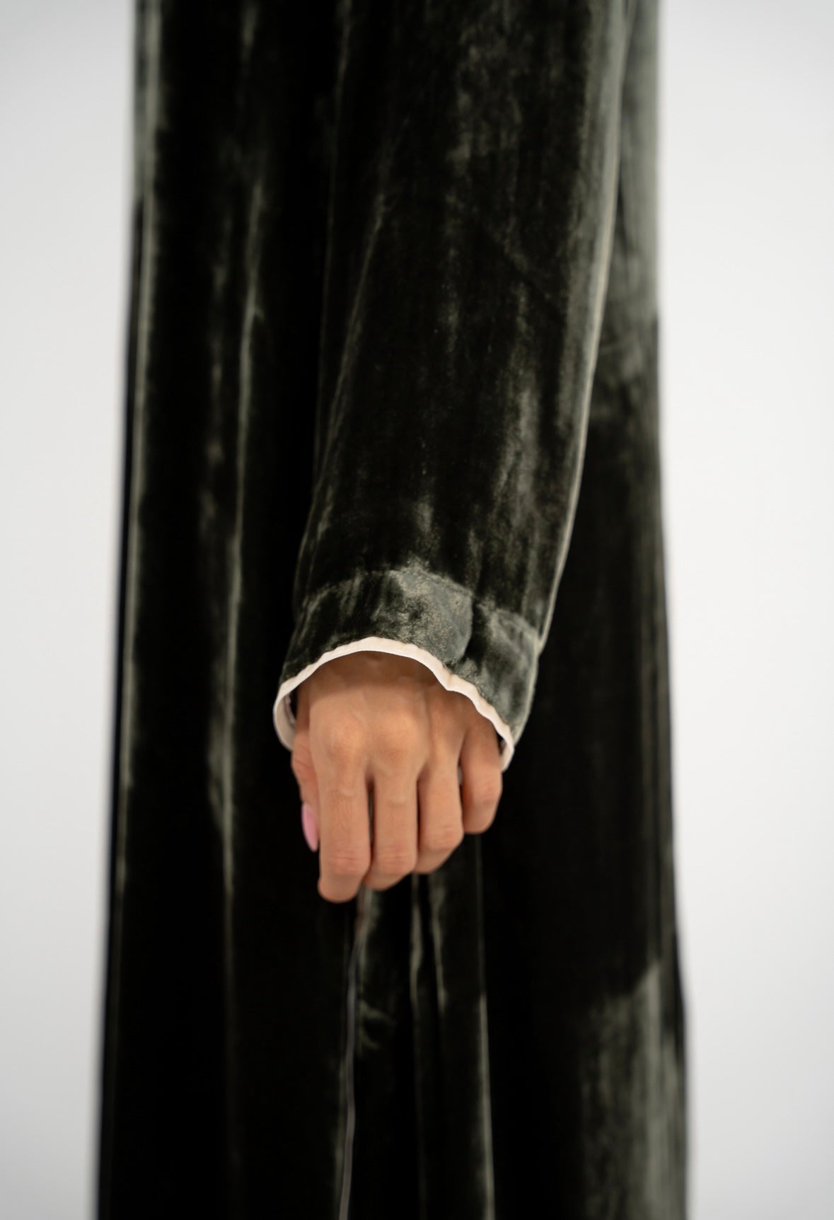 Moss Velvet Loom Dress