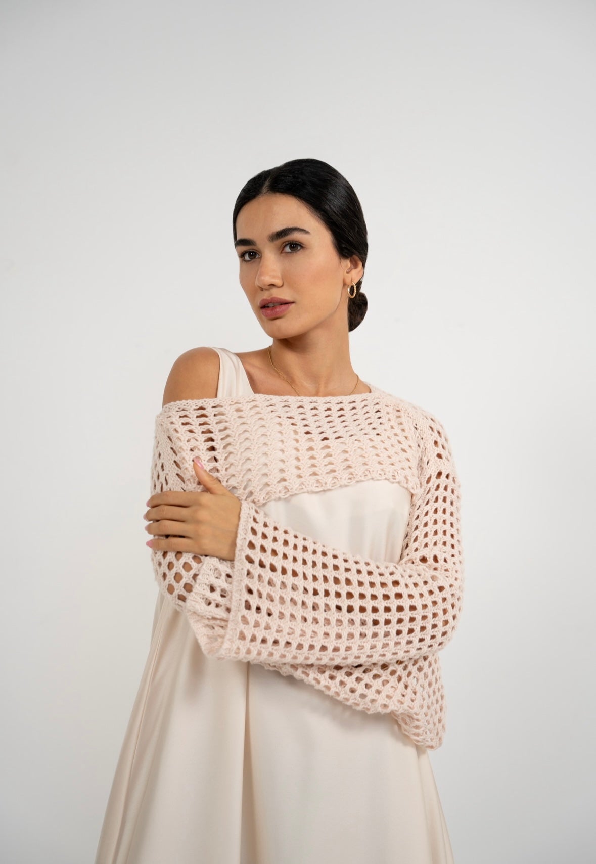 Crochet Beige Loom Dress