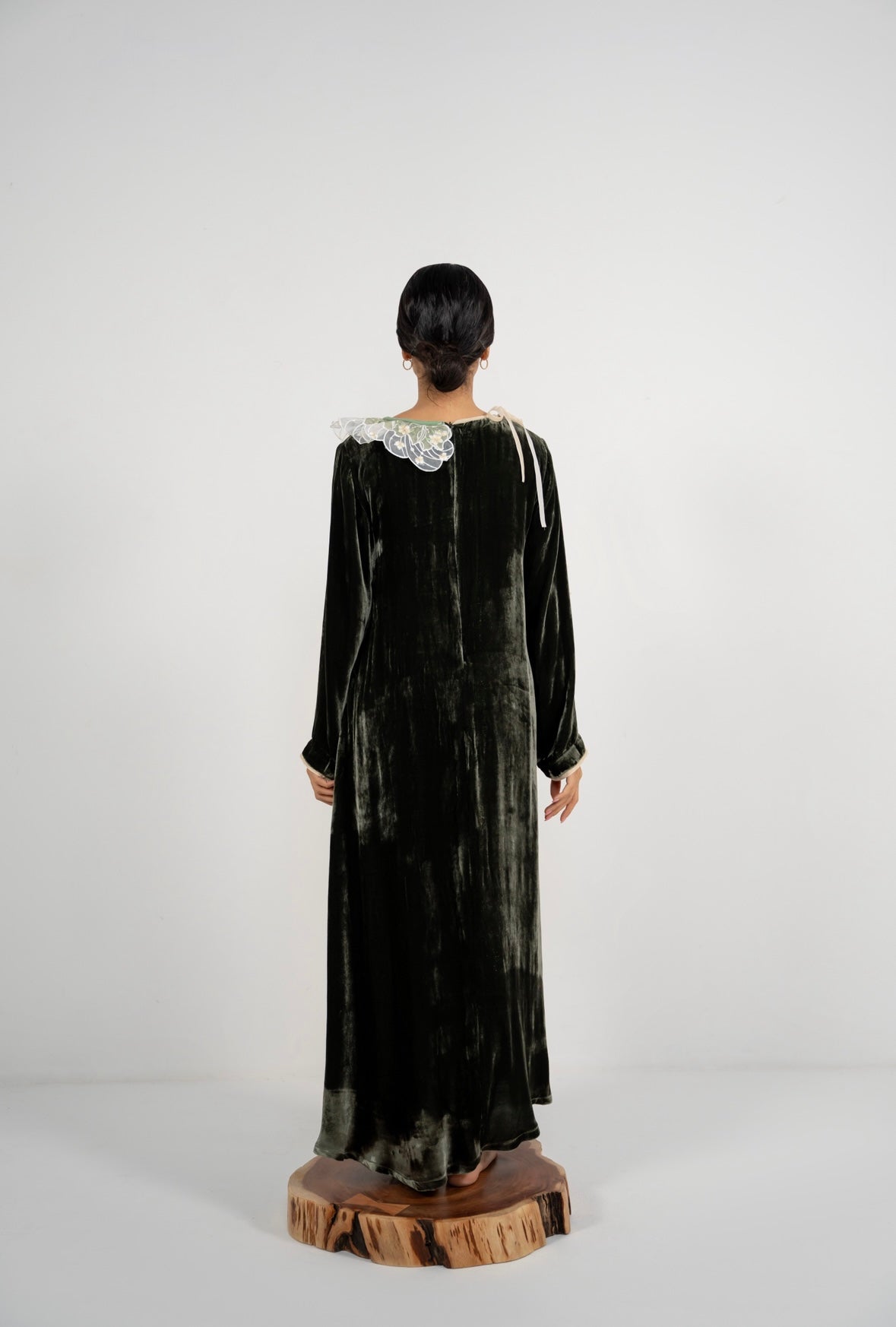 Moss Velvet Loom Dress