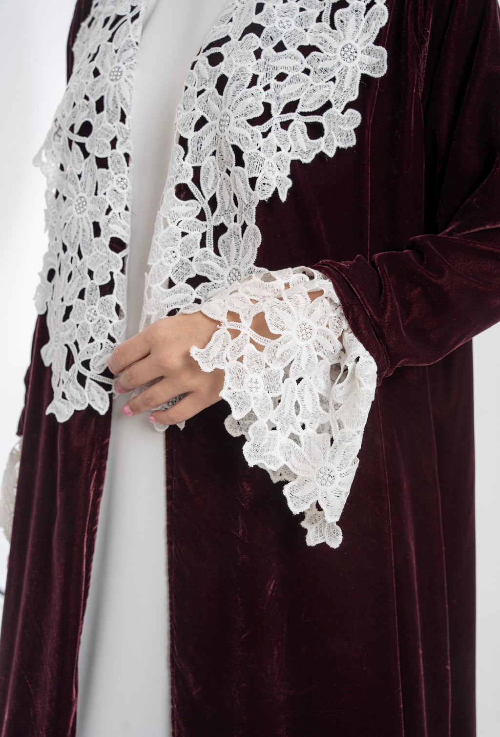 Burgundy Aura Abaya
