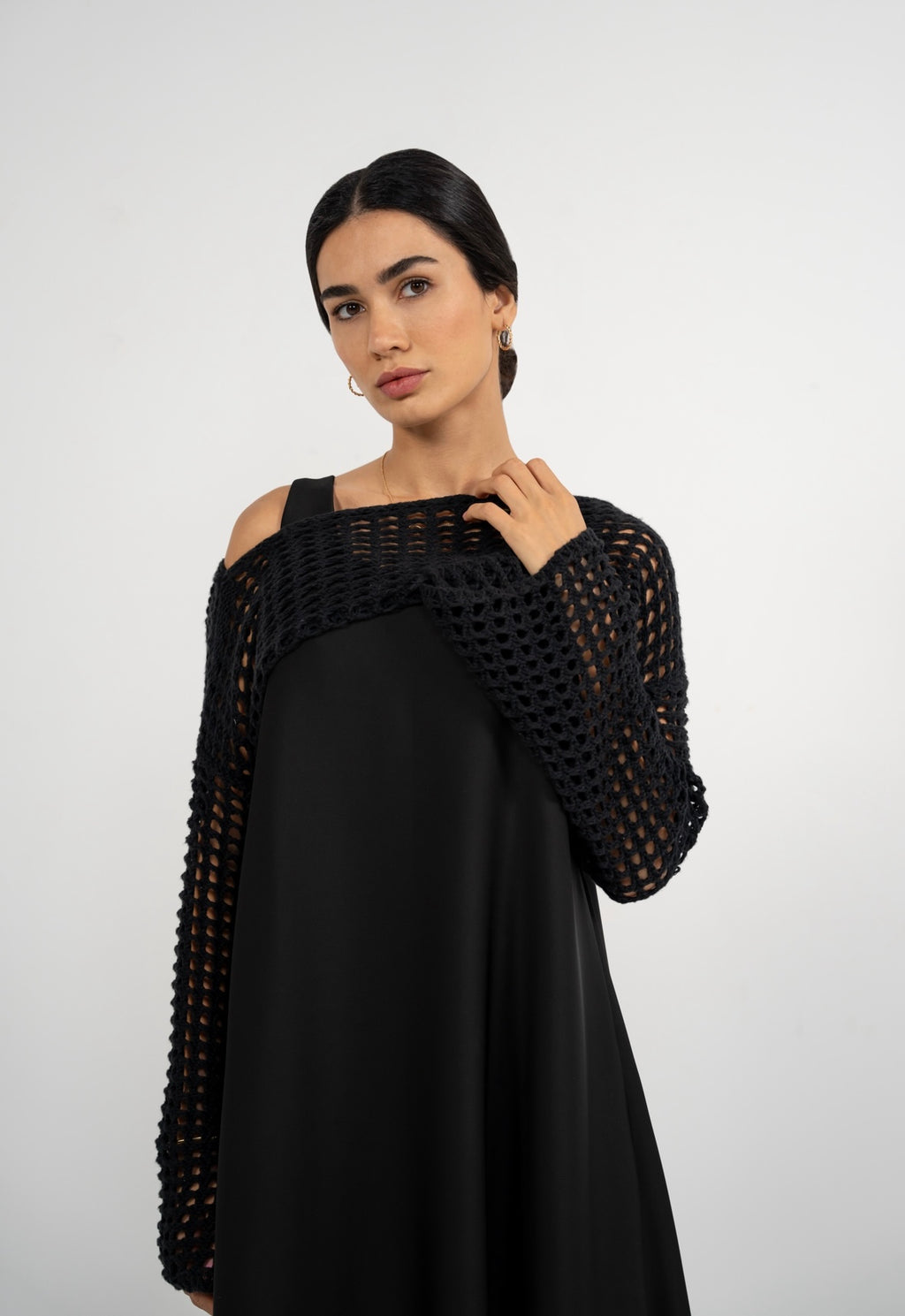 Crochet Black Loom Dress