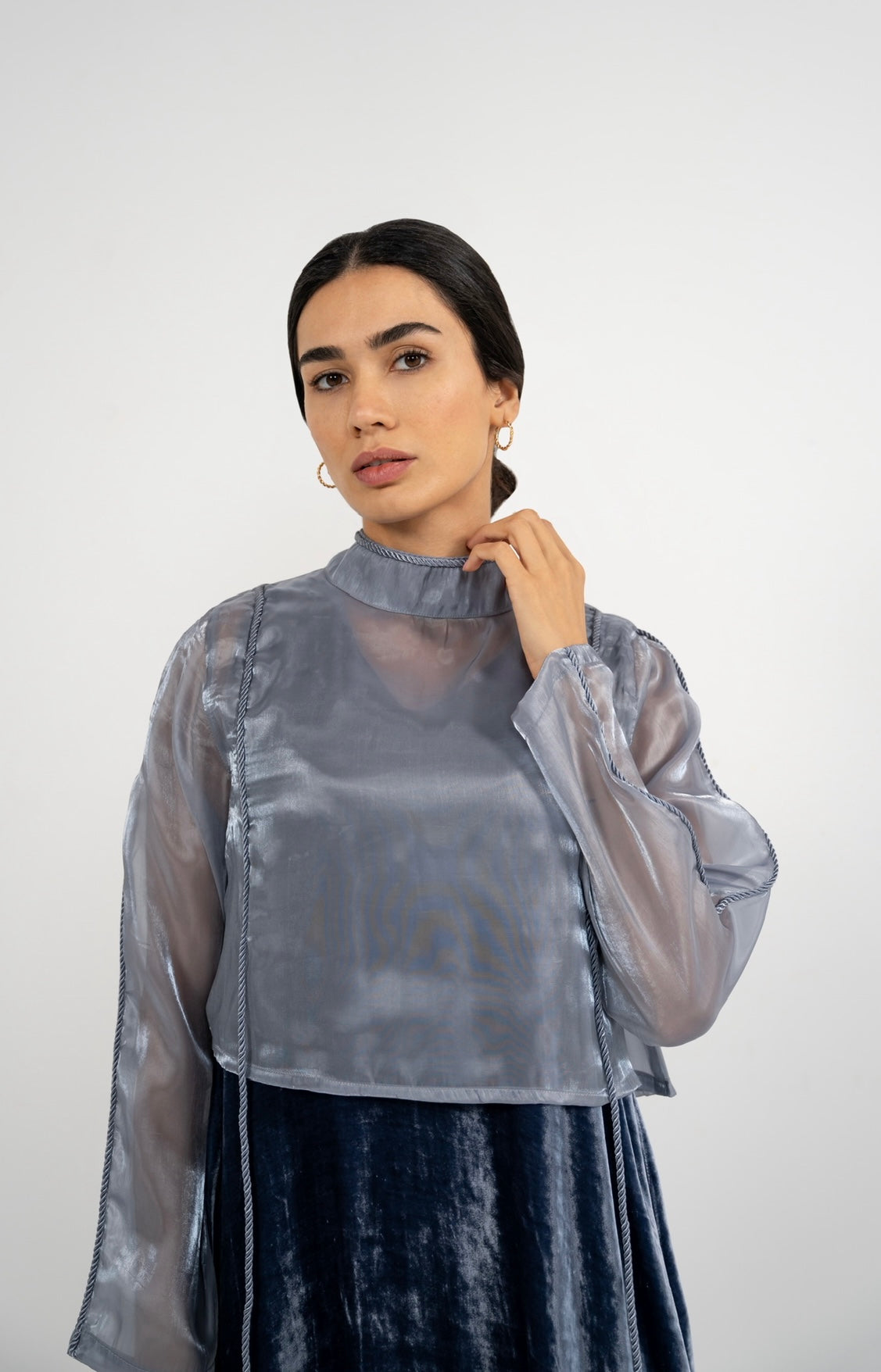 Storm Velvet Loom Dress