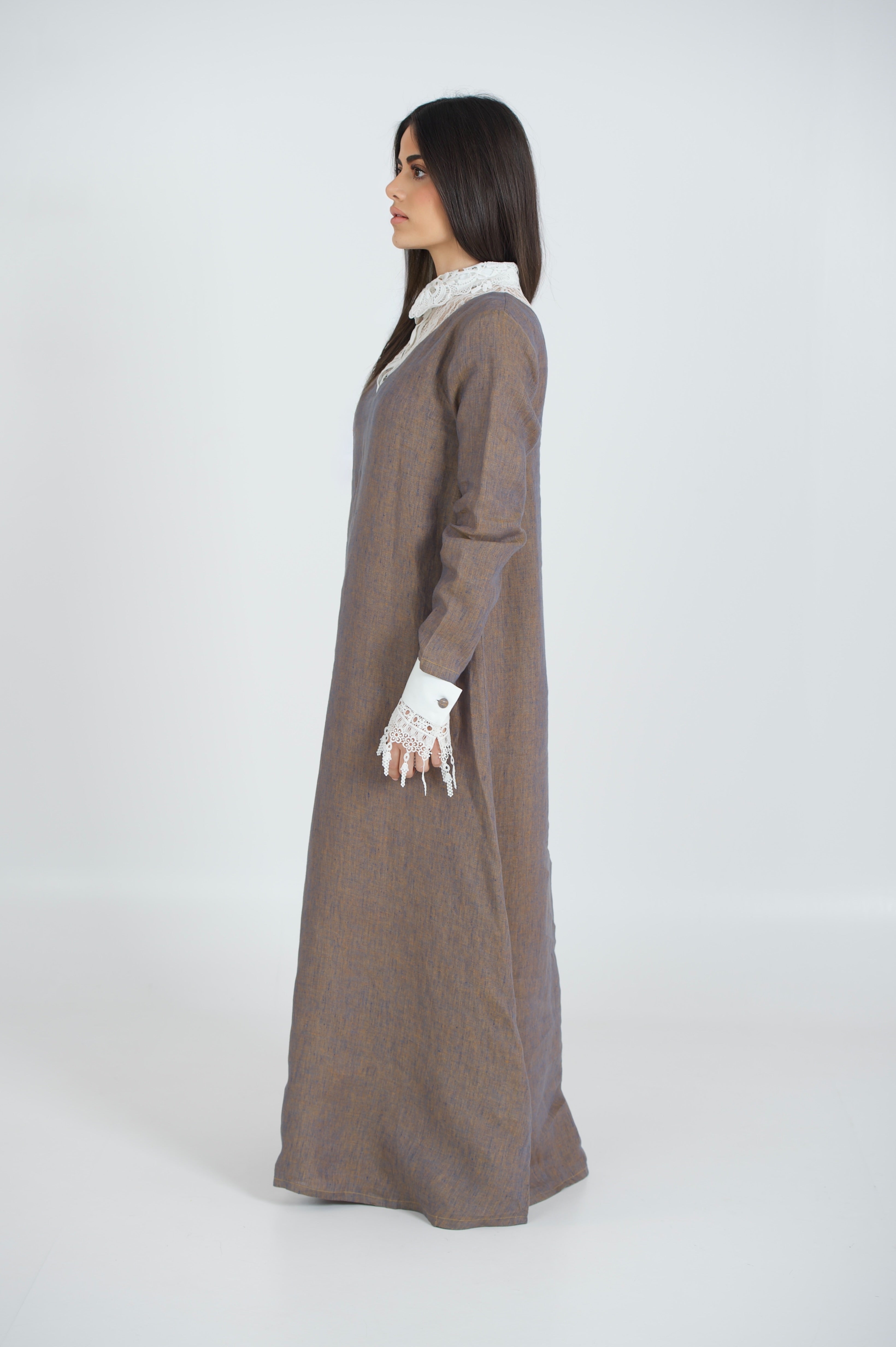 Midnight Linen Dress