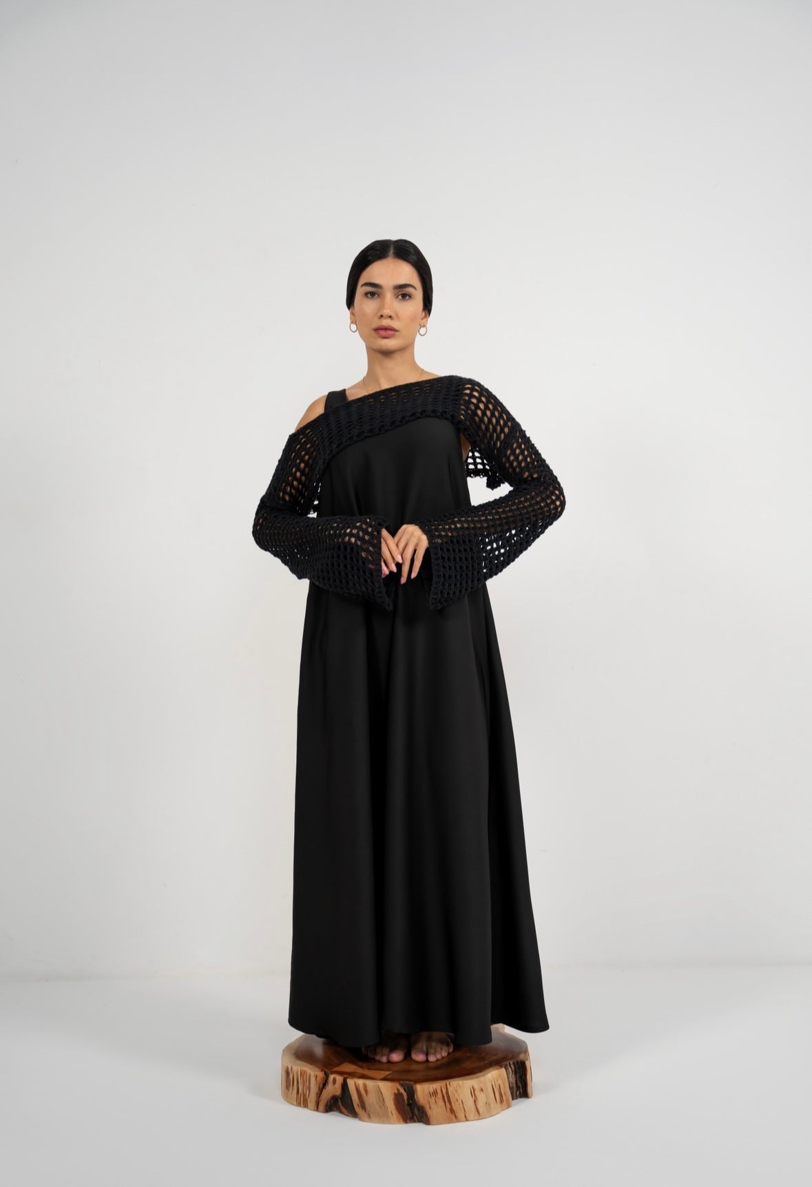 Crochet Black Loom Dress