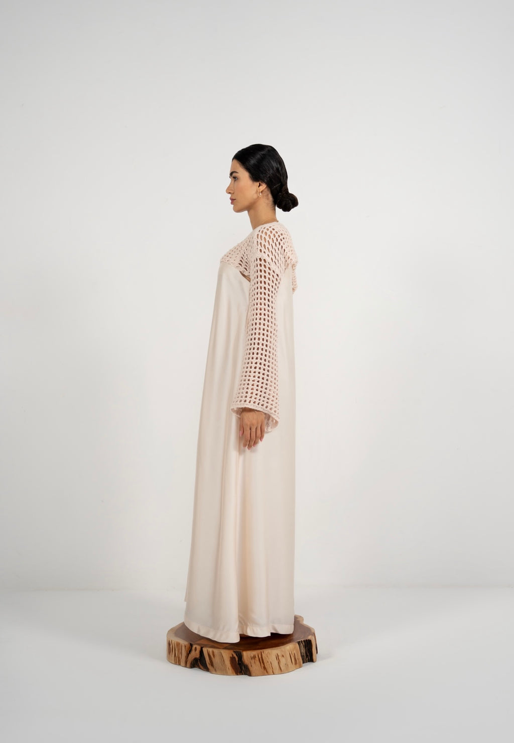 Crochet Beige Loom Dress