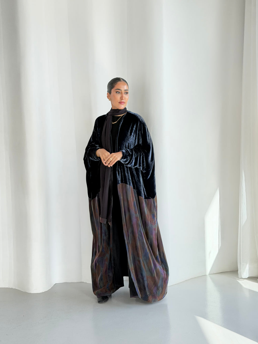 Purple Blend Loom Abaya