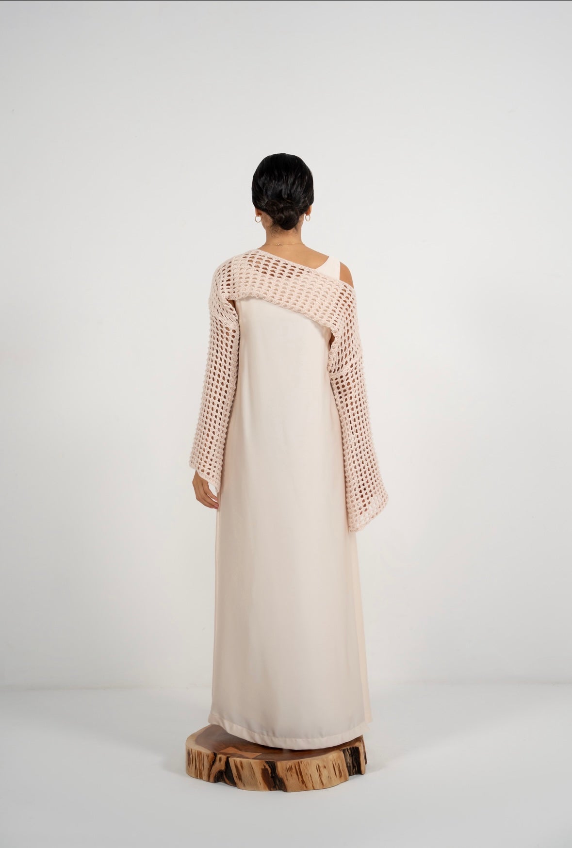 Crochet Beige Loom Dress