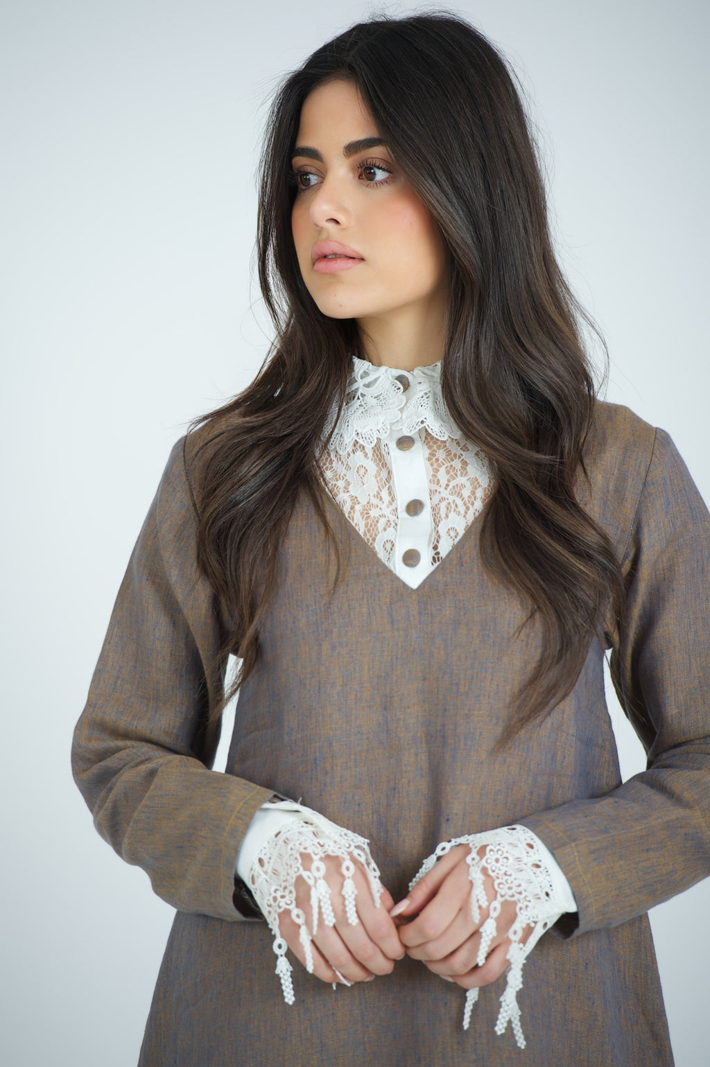 Midnight Linen Dress