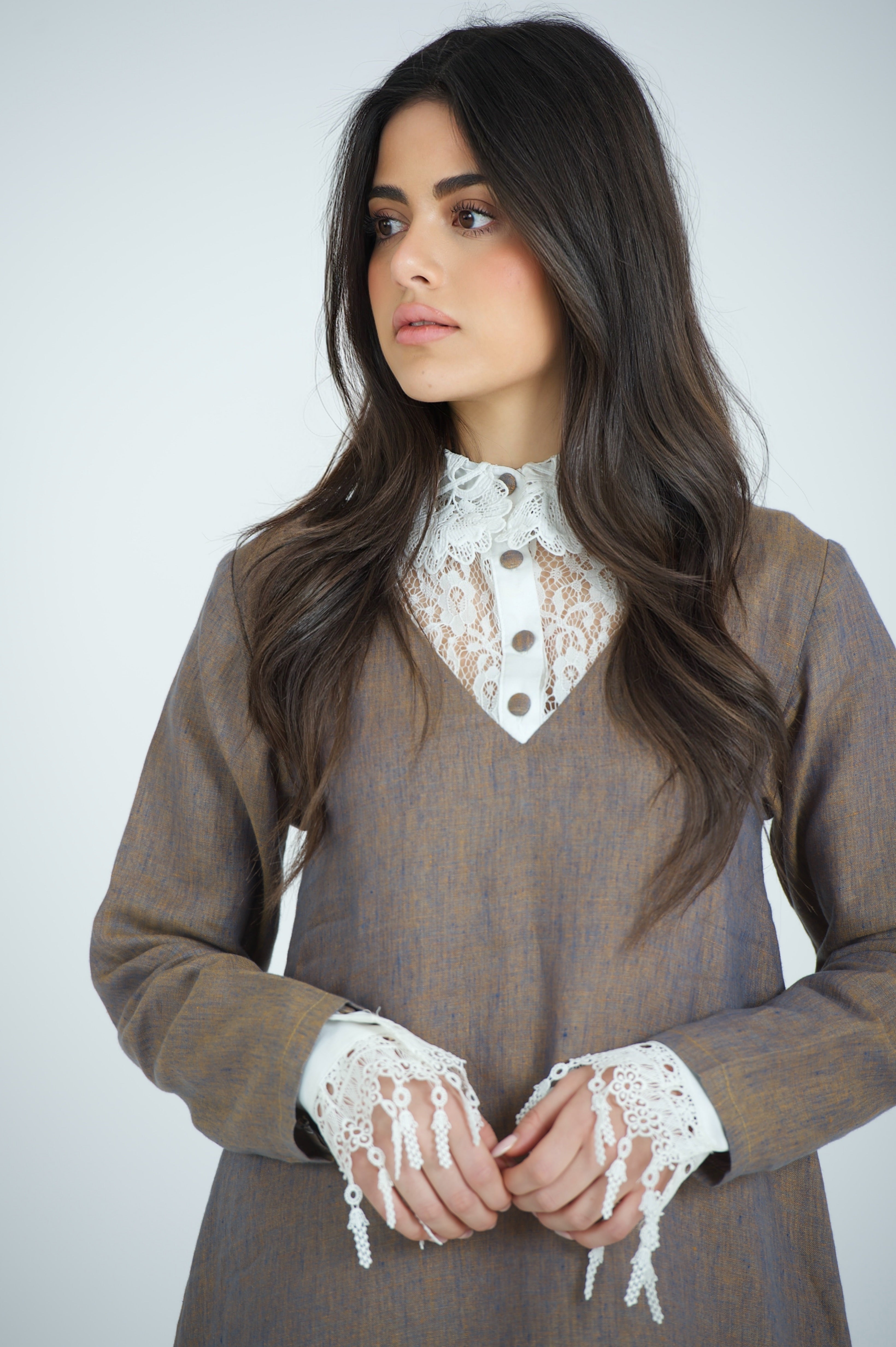 Midnight Linen Dress