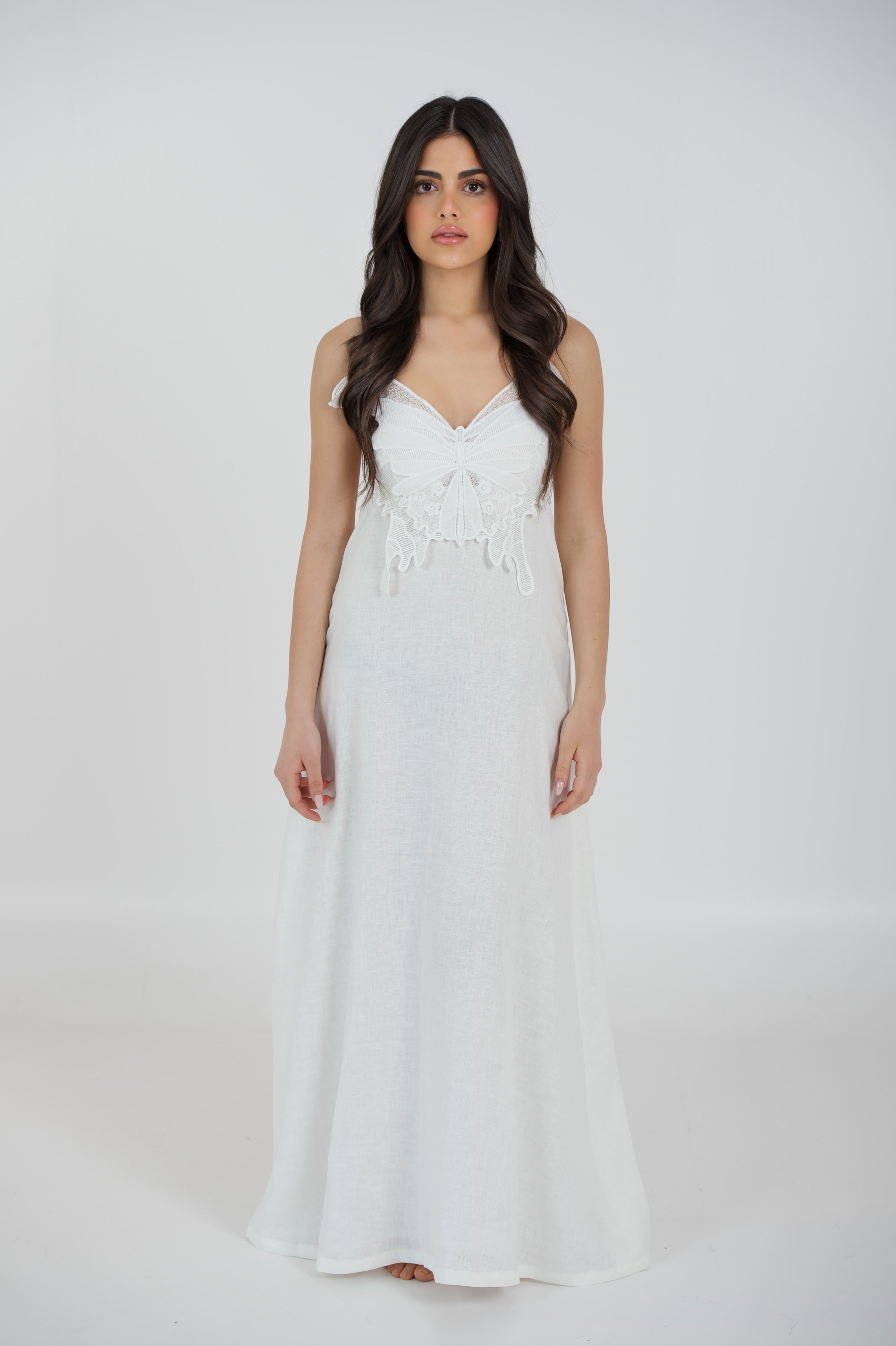 Butterfly Linen Dress